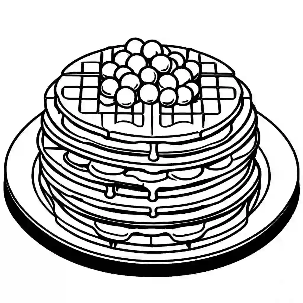 Waffles coloring pages